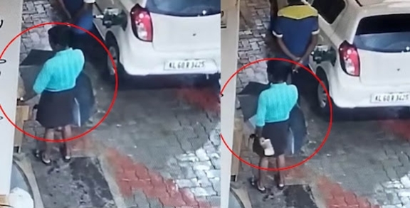 കുട ചൂടിയെത്തി ഒന്നരലക്ഷം അടിച്ചുമാറ്റി ‘കുരുവി’ മുങ്ങി; എല്ലാം കണ്ട് സിസിടിവി