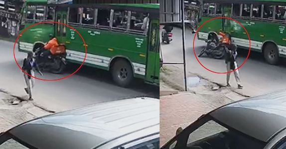 സ്വകാര്യ ബസ് ഇടിച്ച് സ്വിഗ്ഗി ജീവനക്കാരൻ മരിച്ചു