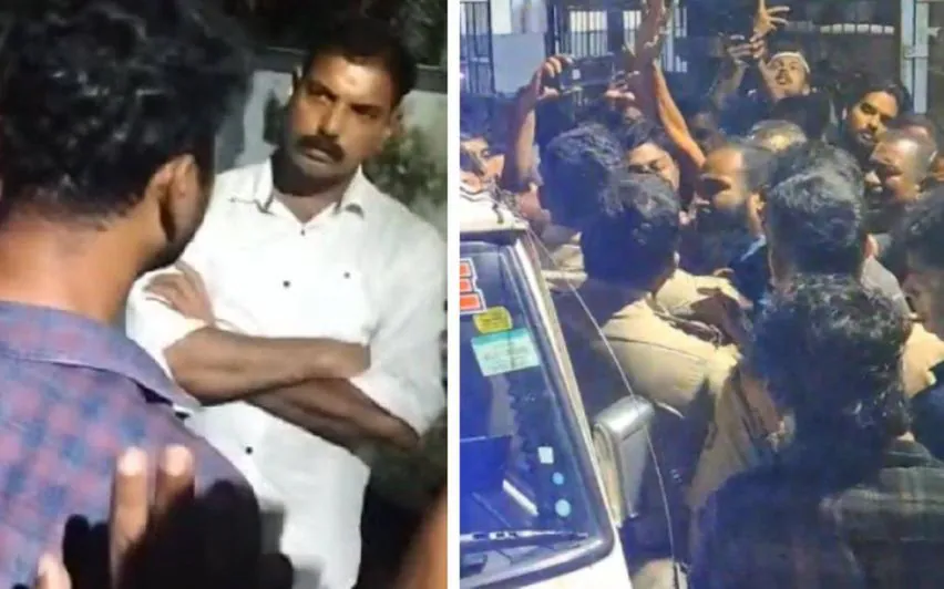മദ്യപിച്ച് വാഹനപരിശോധന, പിഴ ആവശ്യപ്പെട്ടു; MVD ഉദ്യോഗസ്ഥനെ പിടികൂടി പോലീസിലേൽപ്പിച്ച് നാട്ടുകാർ