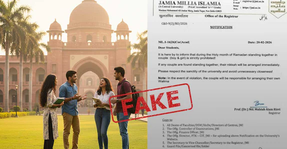 യൂണിവേഴ്സിറ്റിയിൽ ആണും പെണ്ണും ഒരുമിച്ച് നിൽക്കുന്നതു കണ്ടാൽ ഉടൻ കല്യാണം! വിചിത്രവാദവുമായി നോട്ടീസ്!