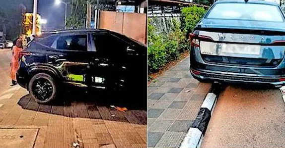 നടപ്പാതയിൽ വാഹനം ഓടിച്ചാൽ 1,000 രൂപ മുതൽ പിഴ; ഡ്രൈവർക്കെതിരെ കേസ്