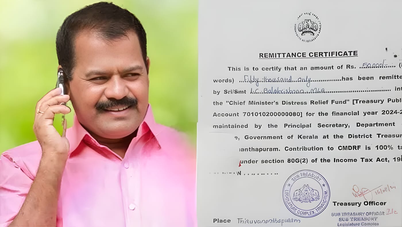 സി.എം.ഡി.ആർ.എഫ് വിഹിതം: ഐ.സി ബാലകൃഷ്ണനെതിരെയുള്ള നുണപ്രചാരണം പൊളിഞ്ഞു; രസീത് പുറത്തുവിട്ട് എം.എൽ.എ