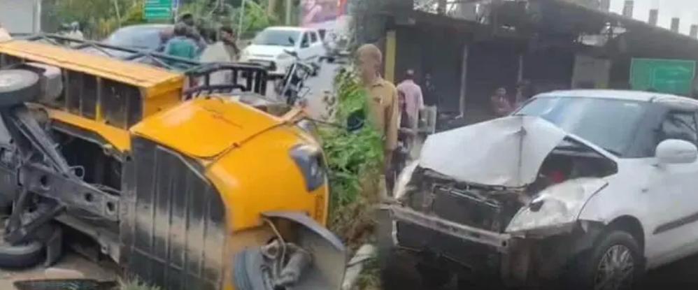 ഓട്ടോറിക്ഷയും കാറും കൂട്ടിയിടിച്ച് അപകടം;ഒരാൾക്ക് പരിക്ക്