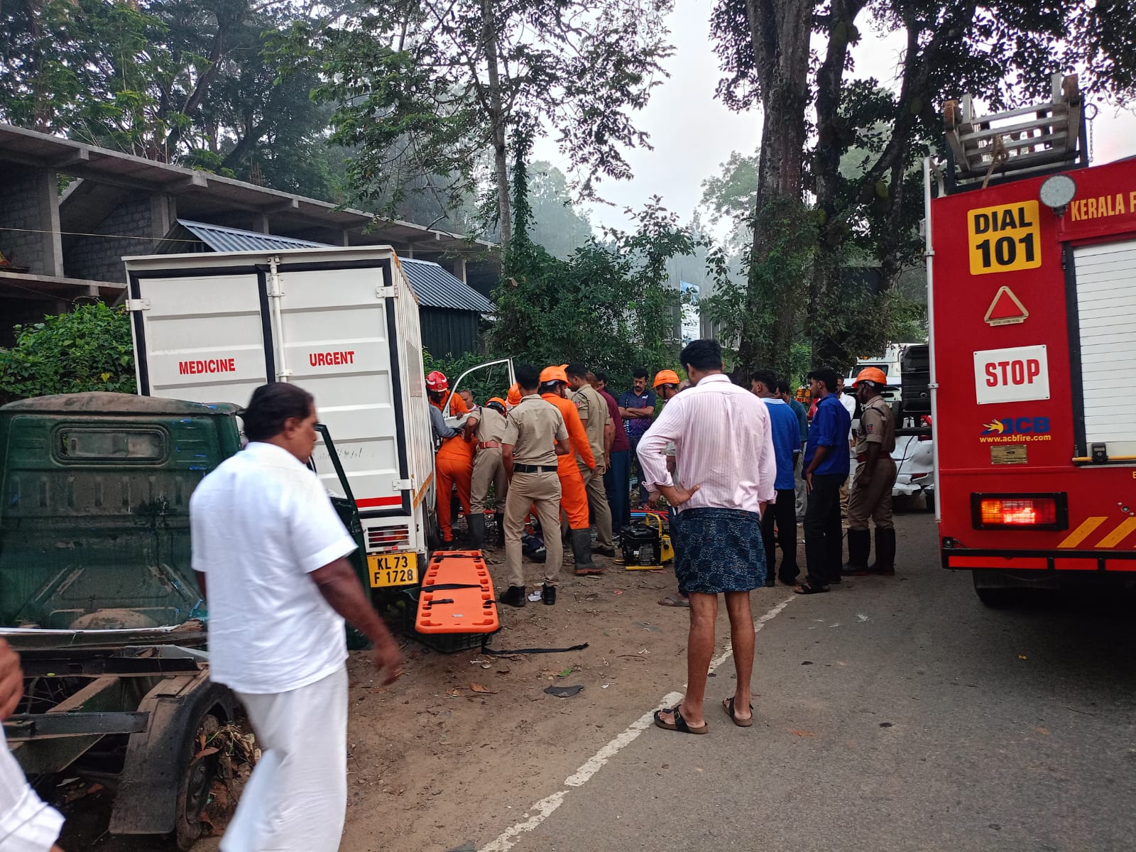 മീനങ്ങാടിയിൽ വാഹനാപകടം:ഒരാൾക്ക് പരിക്ക്