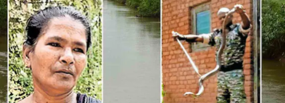 കാലിൽ വള്ളി ചുറ്റുന്നതുപോലെ തോന്നി; അലക്കിക്കൊണ്ടിരുന്ന സ്ത്രീയുടെ കാലിൽ മൂർഖൻ പാമ്പ് ചുറ്റി