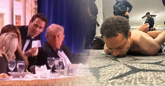 അത്താഴവിരുന്നിനിടെ വെടിവയ്പ്: ട്രംപിനെ ഒഴിപ്പിച്ചു, അക്രമിയുടെ ചിത്രം പുറത്ത്