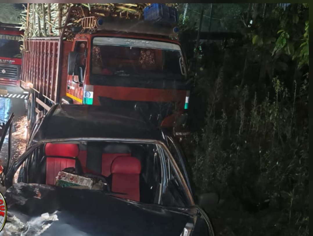 കാറും ലോറിയും കൂട്ടിയിടിച്ച് ഒരാൾക്ക് പരിക്കേറ്റു