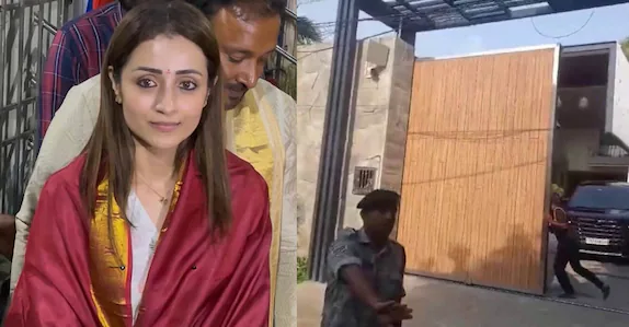 ‘വിജയ’ വിസിലടിക്കാൻ വിജയ്‌യുടെ വസതിയിലേക്ക് ഓടിയെത്തി തൃഷ